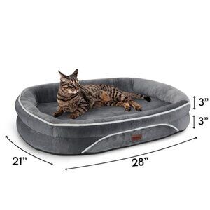 Luxury Orthopedic Dog & Cat Bed for Medium & Small Pets, Removable